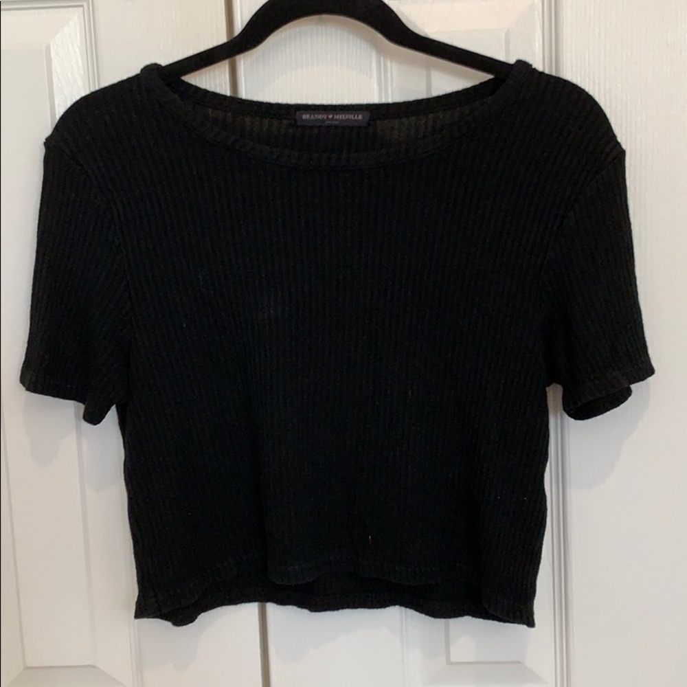Brandy Melville black ribbed top